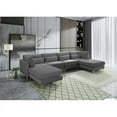 thumbnail image 3 of Meridian Furniture Julia Gray Velvet Modular Sectional, 3 of 5