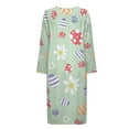 thumbnail image 4 of Yuyamidu Easter Egg Womens Robes Lightweight Zipper Front Loungewear Green Long Sleeve Robe for Women After Shower Soft Ladies Bathrobe Sleepwear Size M, 4 of 7