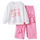 thumbnail image 1 of Odeerbi 3-10 Años Conjuntos de Niña Sudaderas de Algodón Sudaderas Con Cuello Redondo Pajarita Pantalones Anchos Conjunto de Dos Piezas Top Con Lazo Pantalones, 1 of 9