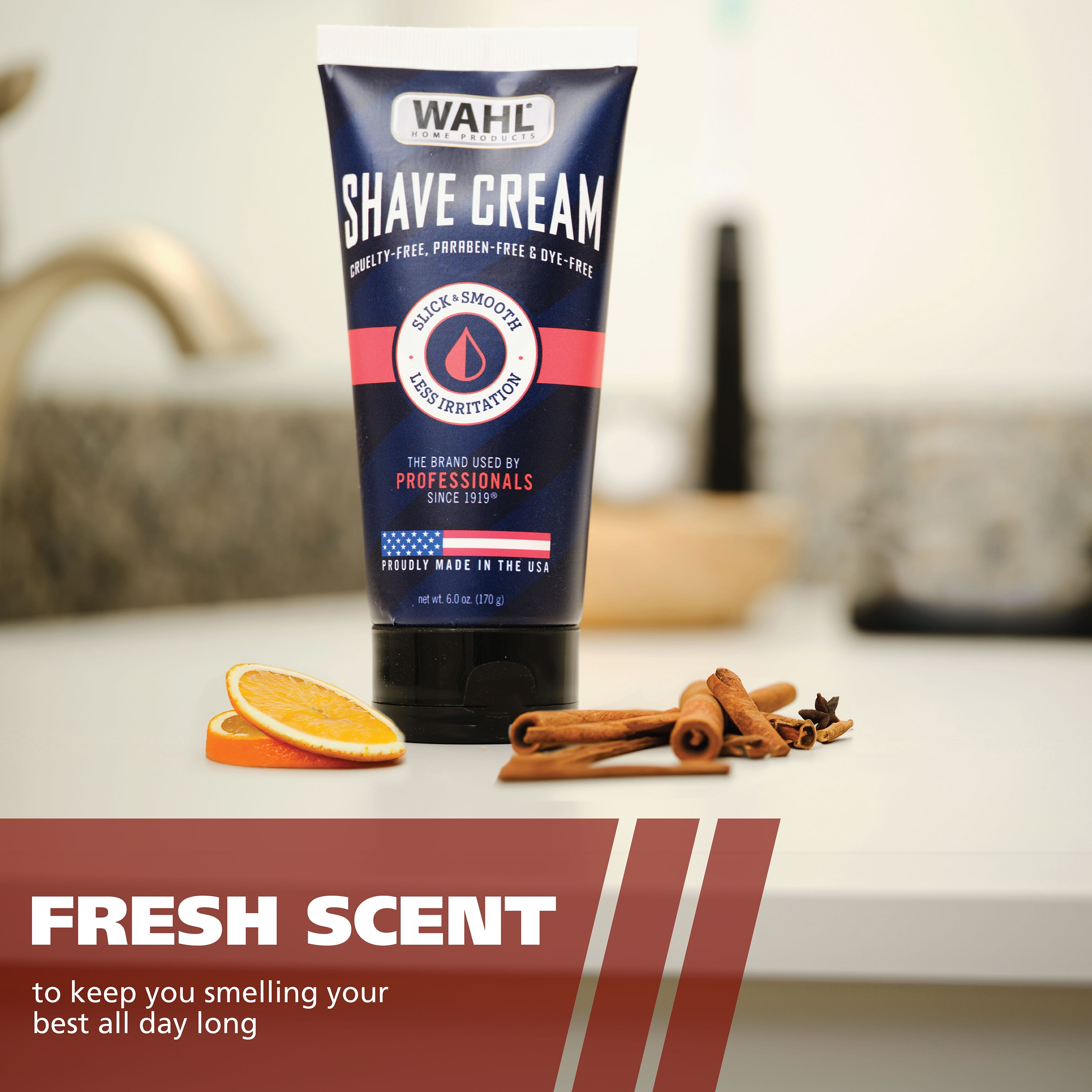 Wahl Shave Cream for Men –Protect and hydrates, No harsh chemicals, Paraben-Free, Dye-Free, Cruelty-Free Beard Care for All Facial Hair Types – Model 3028694
