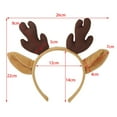 thumbnail image 3 of Ediodpoh Christmas Reindeer Headband with Ears Pie Headbuckle Hair Accessories for Childrens Dress up Props and Parties Coffee, 3 of 3