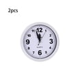 thumbnail image 3 of Cateissary Reloj de pared silencioso de 2 uds., perilla de ajuste resistente al desgaste, reloj de alta definición duradero para el Decoración del hogar Blanco, 3 of 6