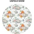 thumbnail image 3 of Fall Round Tablecloth 70 Inch, Autumn Harvest Pumpkin Tablecloths Stain Resistance Polyester Thanksgiving Table Cloth for Holiday Parties Kitchen Dining Indoor Outdoor, 3 of 6