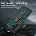 thumbnail image 6 of ELEHOLD Armor Case for Samsung Galaxy S23 Ultra 6.8",Rugged Hybrid Full Body Protective Case Hidden Kickstand Magnetic Car Mount Anti-Scratch Shockproof Case,Darkgreen, 6 of 8