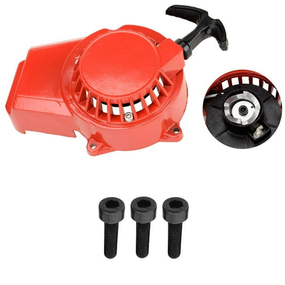Alloy Pull Start Recoil Starter with Screws Fit for 47cc 49cc 2 Stroke Super Pocket Rocket Bike 50cc SYX Moto SSR SX50 Coolster Mototec Demon Chinese Kids Pit Dirt Bike ATV Quad Mini Moto Parts
