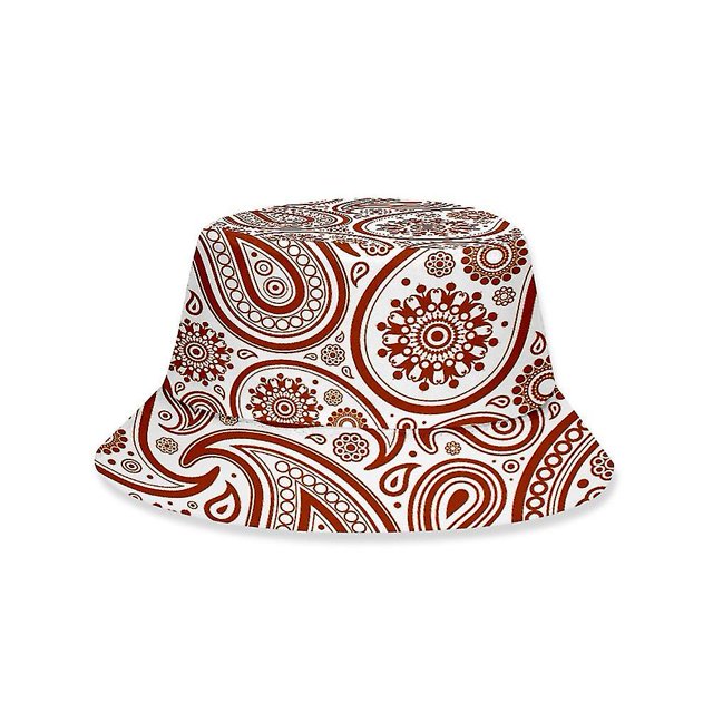 Adultos niños Vintage 3d Paisley estampado verano al aire libre cubo gorra pescador sombrero para el sol