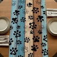 thumbnail image 5 of Table Runners 72 Inches Long Dress Scarves, Light Blue Brown Farmhouse Kitchen Table Runner, Coffee Tablerunners, Rustic Farmhouse Dog Paw Vintage 13x72 Inch, 5 of 9
