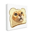 thumbnail image 3 of Stupell Industries Silly Tabby Cat Face Head Inside Toast Bread Painting Gallery Wrapped Canvas Print Wall Art, Design by Ziwei Li, 3 of 5
