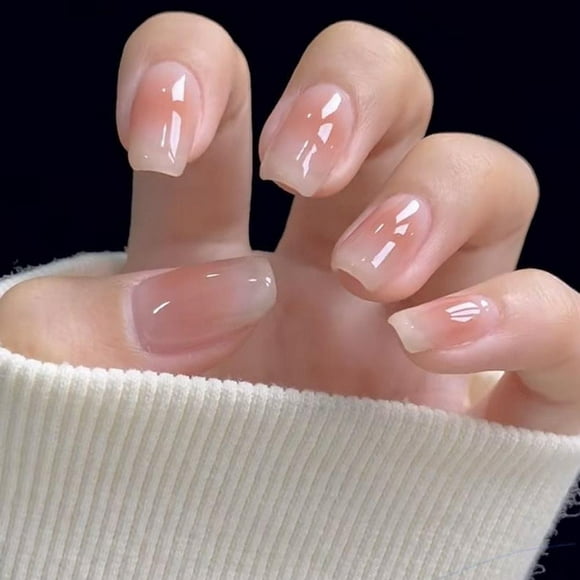 Fantasy Fairy Fake Nails Set with Glue French False ν[ Nails Nail Color Art W7T4