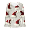 thumbnail image 5 of Elvqul Womens Shirts Crewneck Tops Long Sleeve Print Christmas Shirts for Ladies Merry Christmas, 5 of 5