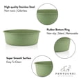 thumbnail image 6 of Premium Anti-Skid Stainless Steel Dog Bowl, Easy to Clean Pet Feeder by Pawpourri, 32.1 fl oz, Green, 6 of 8