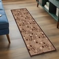 thumbnail image 4 of Runner Rug 2 x 6 Ft, Brown Coffee Cup Washable Non-Slip Floor Mat for Kitchen Hallway/Entryway, Vintage Coffee Beans Love Heart Long Kitchen Runner Area Rugs for Living Room, Low-Profile, 4 of 7