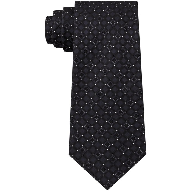 Kenneth Cole Cravate Carrée Auto-Nouée pour Hommes, Noir, Taille Unique