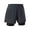 Dark Gray, variant on Paiwinds Men's 2-in-1 Running Shorts Quick Dry Athletic Workout Shorts with Pockets Elastic Waistband Breathable Layered Half Pants for Gym Casual Daily Wear Grey Black Dark Grey