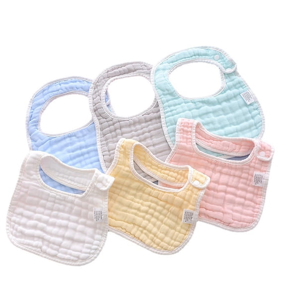 6pcs Baby Bibs Handkerchief Feeding Bib Burp Cloth Boy Girl Bibs Shower Gift