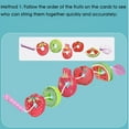 thumbnail image 6 of Wooden Lacing Game For Kids, Fruit Skewers Gluttonous Worm Toy, Educational Stringing Beads Activity, Fine Motor Skills Development Toy, Montessori Learning Toy For Toddlers, 6 of 9