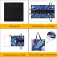 thumbnail image 3 of Purple Floral Fantasy Pearl Pattern Outdoor Picnic Blanket, Foldable Waterproof Beach Mat, Portable Beach Blanket for Beach Camping, Hiking, Family Concerts, 3 of 7