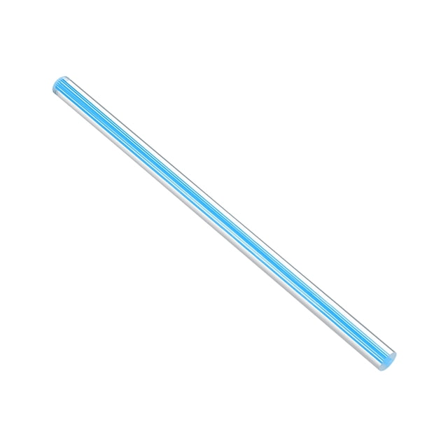 Unique Bargains Solid Acrylic Round Rod Straight Light Blue Line PMMA Bar 12mm x 250mm