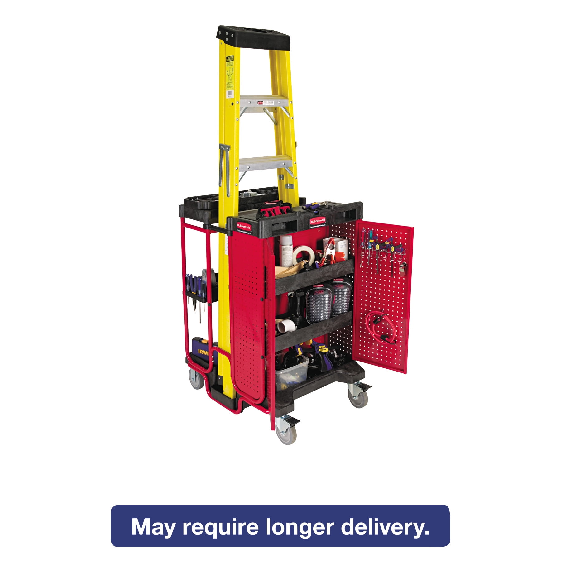 Rubbermaid Commercial Ladder Cart ThreeShelf, 27w x 311/2d