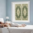 thumbnail image 3 of Vintage Ethnic Floral Window Privacy Film Retro Green Classical Bohemian Style Decorative Glass Window Film UV Blocking Static Cling Non-Adhesive Sticker Covering for Home Door 17.7 x 39.3 inches, 3 of 7
