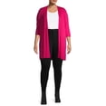 thumbnail image 3 of Ella Samani Women's Plus Size Lightweight Cardigan with Long Sleeves, 3 of 6