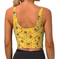 thumbnail image 3 of Lsque Honeycombs Printed Women'S Sports Bra, Compression, Moisture Wicking, High-Impact Sports Bra For Women,Supportive sports bra-XX-Large, 3 of 9
