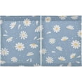 thumbnail image 2 of Daisy Kitchen Curtains 2 Panels UV Protected Tier Curtains, Half Window Curtains Kitchen Tiers for Guest Room Bathroom Sink Laundry Room Basement,24 x 27 Inch, 2 of 7