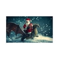 thumbnail image 1 of Paño De Fondo Navideño Papá Noel Montando A Caballo Fondo Clásico Iluminación Decoración Para Fiestas Al Aire Libre Pancarta Feliz Navidad Decoración Navideña, 1 of 7