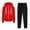 Red, variant on Women's 2 Piece Set Zipper Hoodie Jacket and Sweatpants Casual Tracksuit with Pockets for Athletic Running Sweat Track Suits Sets