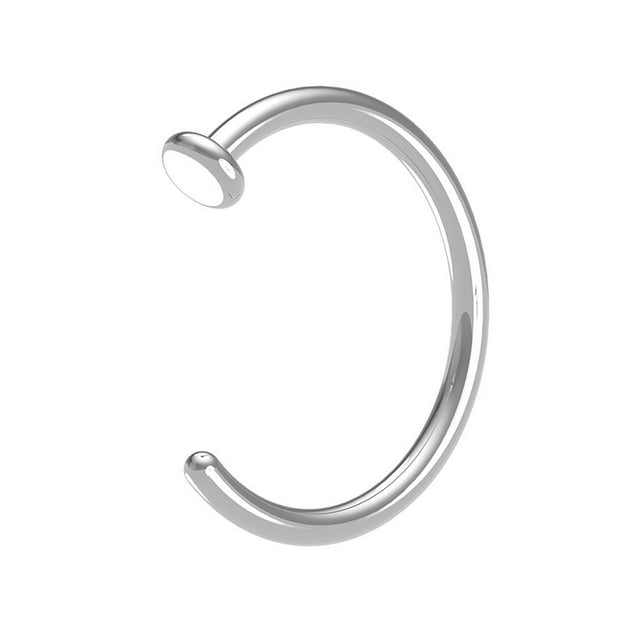 SSKFHGI Couleur d'Acier Simple 0,8*8 Faux Clou de Nez Anneau de Nez Clou de Lèvre Plaqué en Acier Inoxydable Faux Clip de Lèvre Sans Perçage Anneau de Lèvre