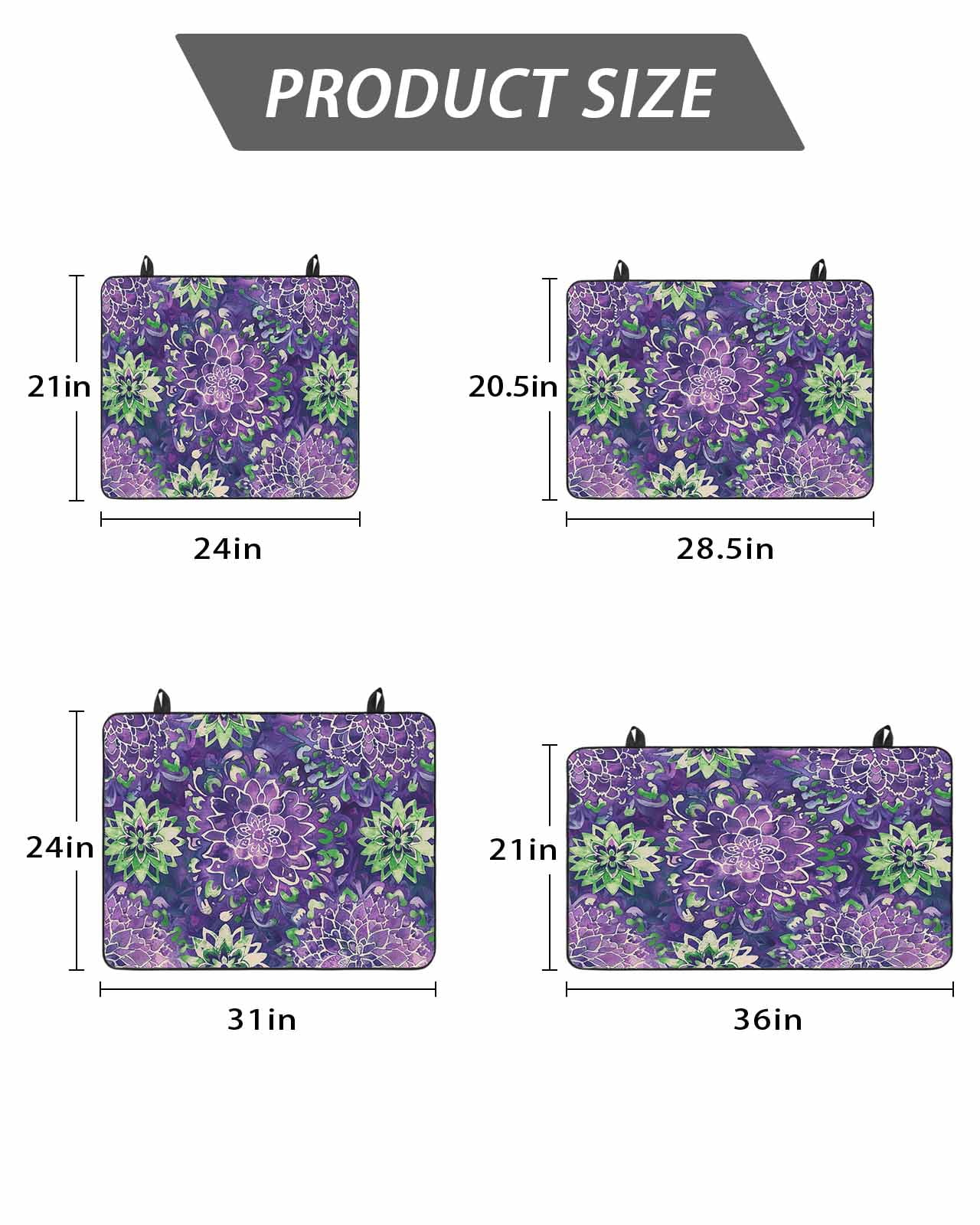 Stove Top Covers for Electric Stove, Purple Green Flowers Glass Stovetop Cover Protector, Watercolor Vintage Botanical Induction Cooktop Protector Oven Mat for Kitchen Countertop 24"x21"
