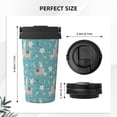 thumbnail image 3 of KLL Teal Mama Llama Pattern Stainless Steel Vacuum Insulated Tumbler - Carry Insulated Coffee Mug - Reusable Insulated Cold Brew Iced Coffee Cup Thermos, 3 of 8