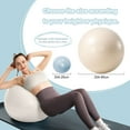 thumbnail image 3 of YR 65CM Exercise Ball, Anti-Burst and Slip Resistant Stability Ball for Yoga Pilates Workouts and Physical Therapy, White, 3 of 7