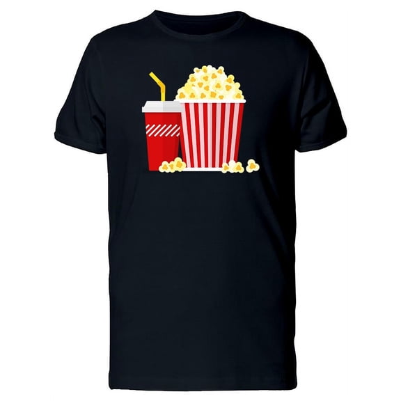 Popcorn And Soda  T-Shirt Men -Image by Shutterstock, Male Small