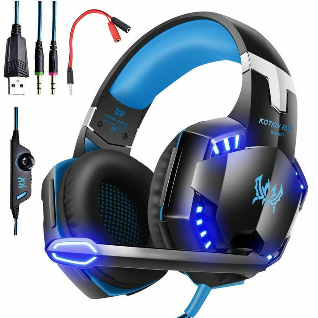 3.5mm Gaming Headset LED Headphones Stereo Surround for PS3 PS4 Xbox one X 360 E 