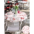 thumbnail image 5 of Outdoor Tablecloths with Umbrella Hole & Zipper, Pink Flower Round Tablecloth 54 Inch, Watercolor Floral Botanical Line Drawing Print Waterproof Table Cloth, Patio/Pool/Picnic Table Covers, 5 of 8