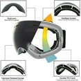 thumbnail image 4 of Juli Ski Goggles,Winter Snow Sports Snowboard Goggles with Anti-Fog Lens BNC, 4 of 5