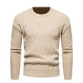 thumbnail image 2 of IROINNID Men's Sweater Round Neck Long Sleeve Jumper Mid-Length Solid Color Knit Pullover Spring And Autumn Youth wear Slim Fit Sweater Bottoming Shirt Large Size Sweater, 2 of 5
