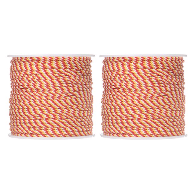 2uds Nylon Rebordear Cordón 1,2mm x 40 Yardas Pulsera Anudar Cuerda, Mixto-Color N Unique Bargains cordón de abalorios