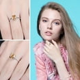 thumbnail image 4 of Jewelrypalace Class Natural Gemstone Citrine Birthstone Solitaire Engagement Rings for Women, Anniversary 14K Gold Plated 925 Sterling Silver Promise Rings for Her 6, 4 of 5