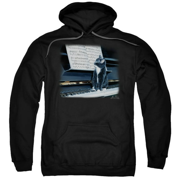 Wildlife - Kitten On The Keys - Pull-Over Hoodie - Large