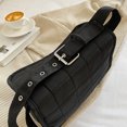 thumbnail image 2 of Bolsa de hombro a la moda con solapa, simples, tela Oxford, de mano para mujer (negro) Ehuebsd Para Estrenar, 2 of 9