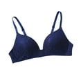 thumbnail image 4 of YYDGH Full Figure Minimizer Bra for Women T Shirt Brasieres Underwire Lightly Lined Plus Size Push Up Padded Smoothing Full Coverage Bra Navy Blue M, 4 of 5