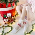 thumbnail image 5 of 4 Pairs Christmas Fuzzy Socks for Women and Ladies Warm Cozy Socks Cute Winter Slipper Socks Thick Plush Bed Socks Christmas Socks, 5 of 12