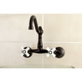 thumbnail image 2 of Kingston Brass KS3225PX Vintage 6" Adjustable Center Wall Mount Kitchen Faucet, Oil Rubbed Bronze, 2 of 3