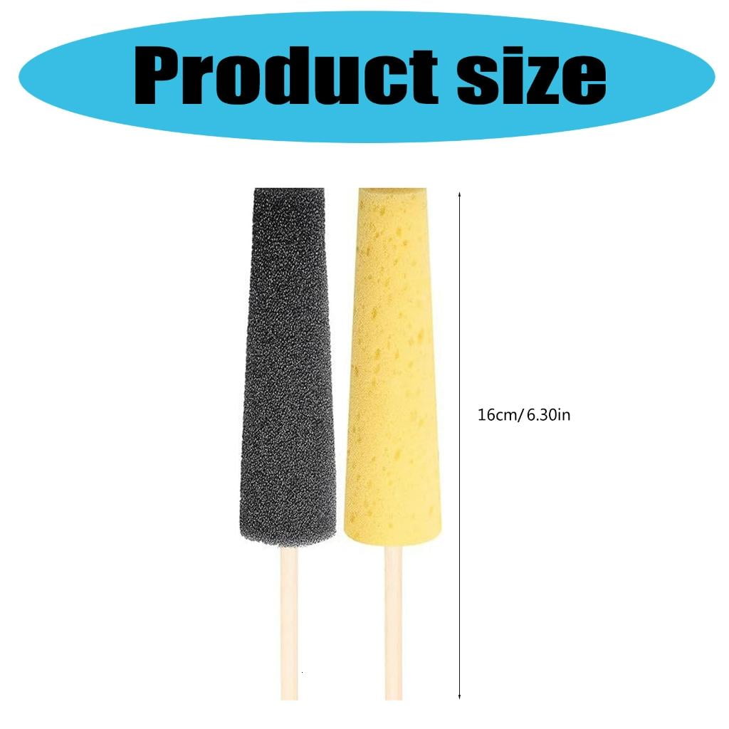Rvaymup 10Pcs Pottery Trimming Tool Pottery Sponge on Stick for Ceramic Clay Trimming