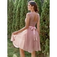 thumbnail image 3 of Dressystar Women Short Floral Lace Bridesmaid Dress Female Knee-Length Swing Party Dress, 3 of 10