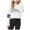 White, variant on Ccpelsie Girl's Graphic Hoodie Long Sleeve Drop Shoulder Hooded Sweatshirts Loose Vintage Pullovers(Blue,12-13 Y)
