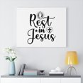 thumbnail image 2 of Scripture Walls  Rest In Jesus Bible Verse Canvas Christian Wall Art Ready to Hang Unframed, 2 of 16
