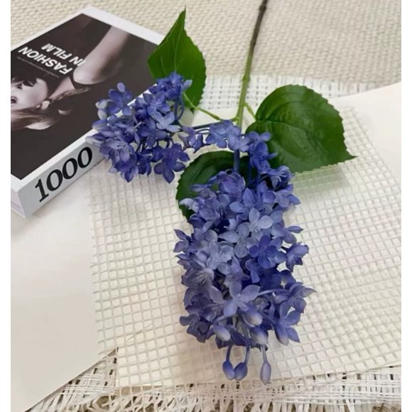 3 Fleurs Artificielles Lilas - Décoration Maison, Centre de table, Décoration de Scène de Mariage, Vinyle Doux